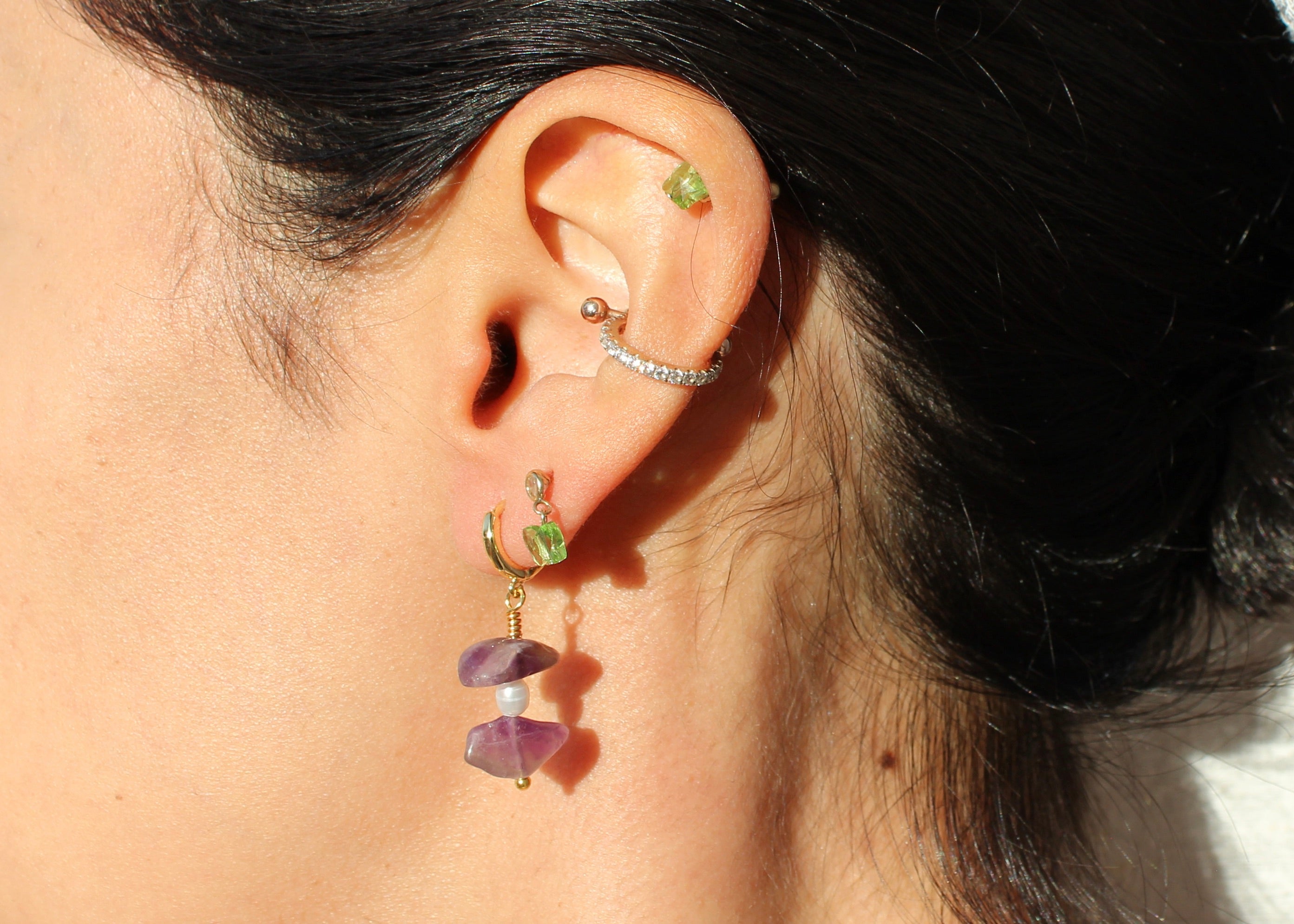 Amethyst earrings, Crystal earrings, amethyst jewelry, Crystal Shop, Online Crystals Shop DeadNova, TikTok Crystals Shop, benefits of amethyst