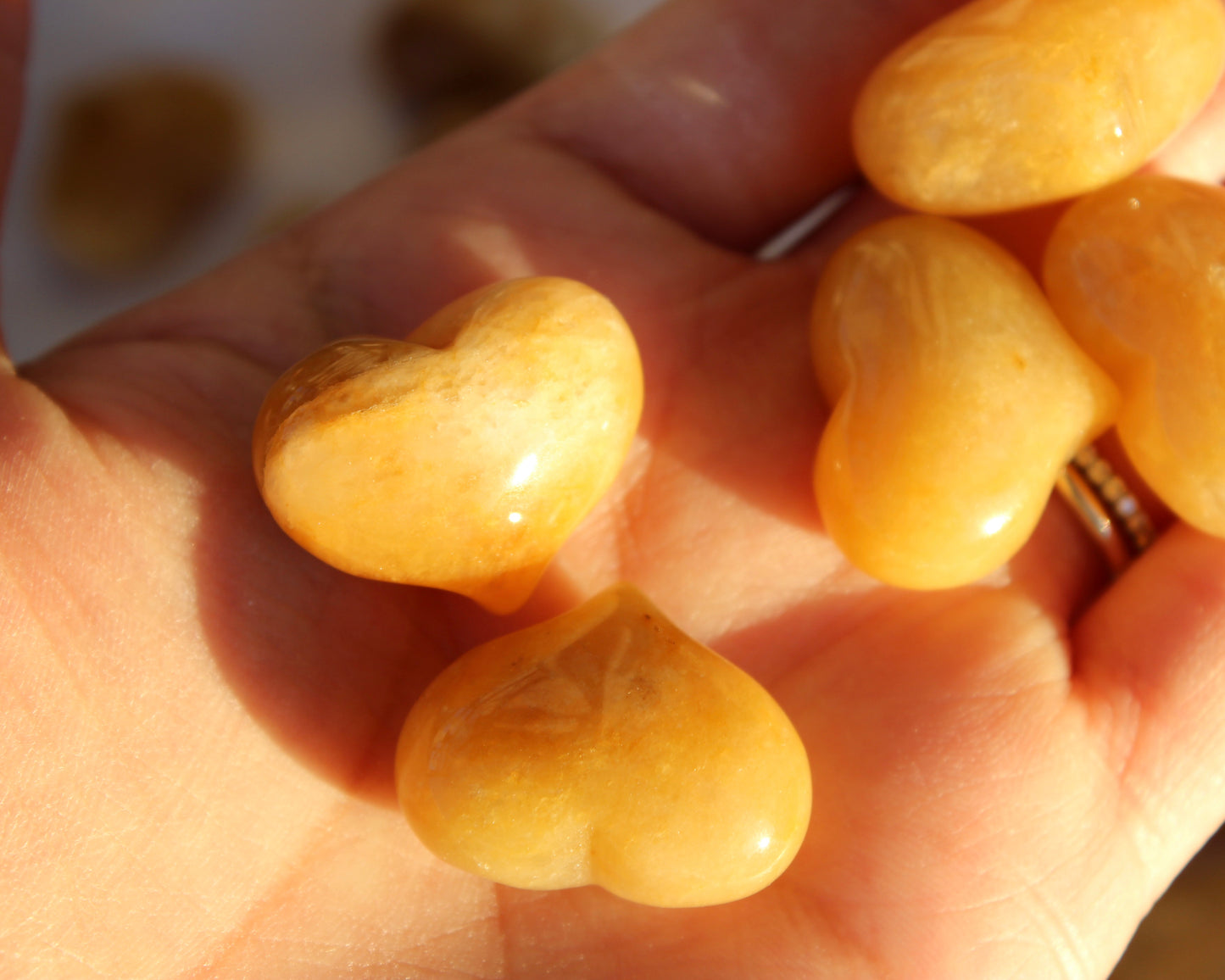 Yellow Aventurine Hearts