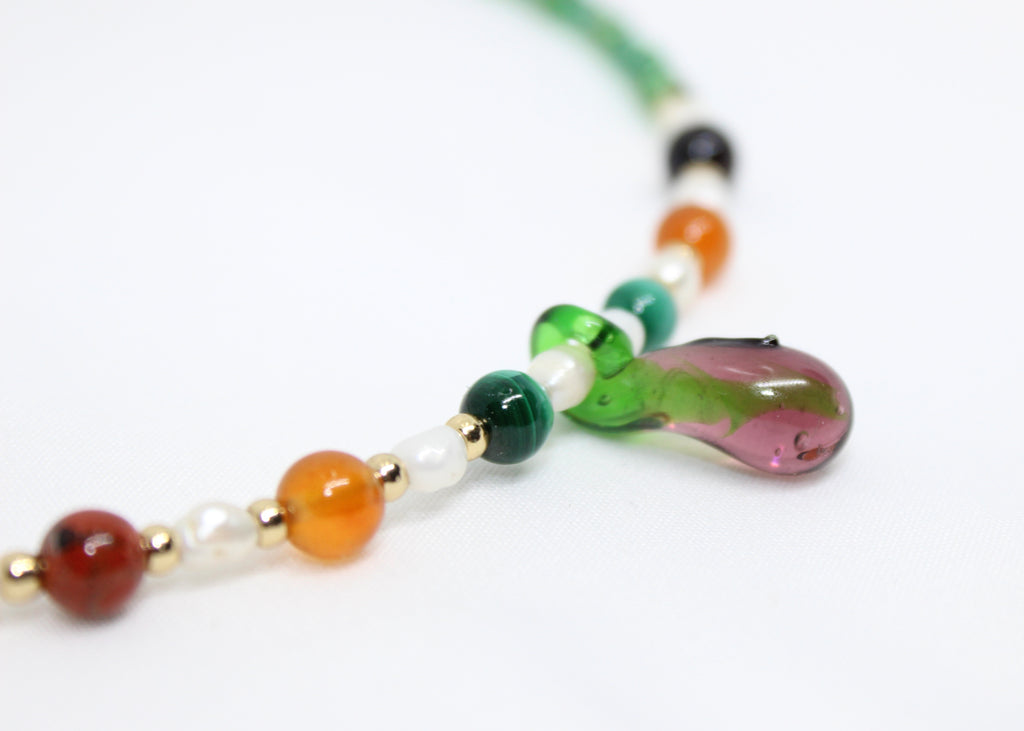 Mercadito - Vegetable Garden - Crystal Necklace
