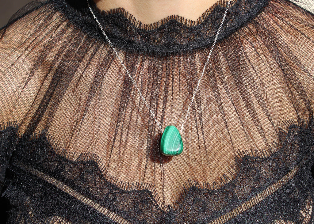 Malachite Crystal Necklace - The Stone of Protection and Transformation
