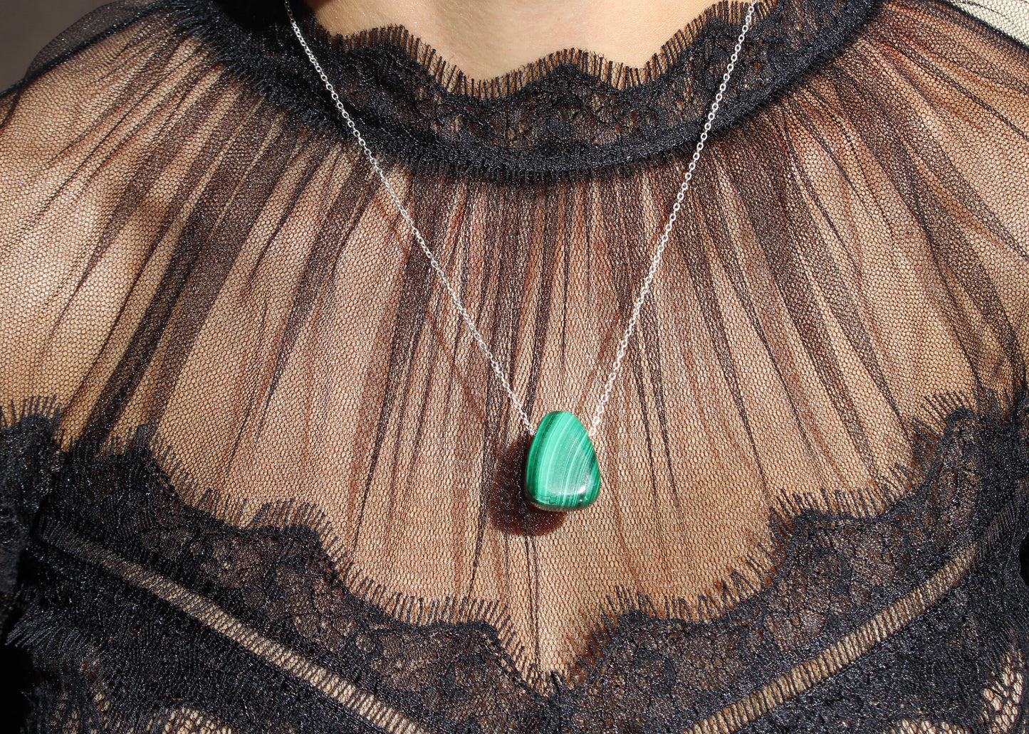 Malachite Crystal Necklace - The Stone of Protection and Transformation