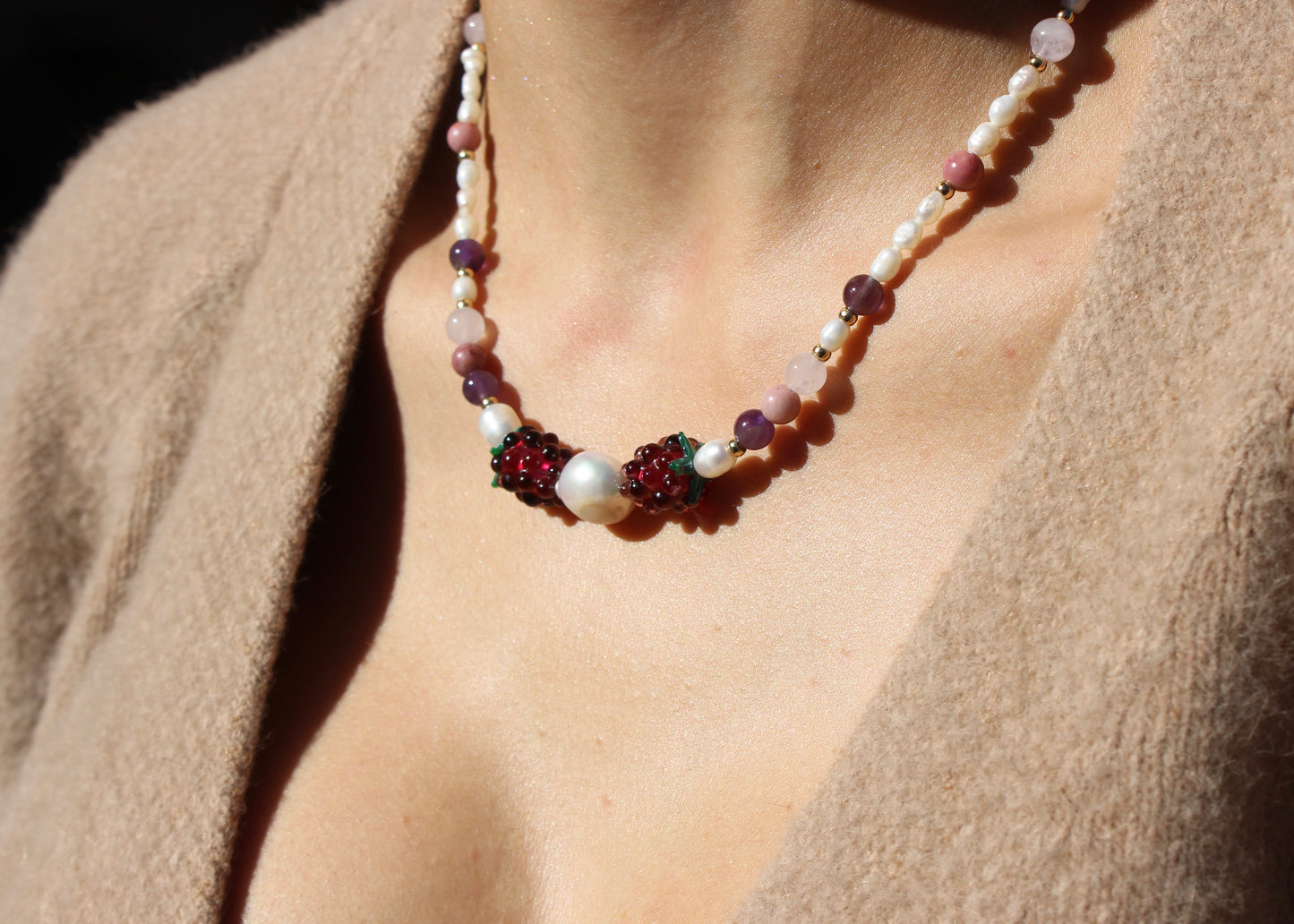 Berries and Cream - Crystal Necklace