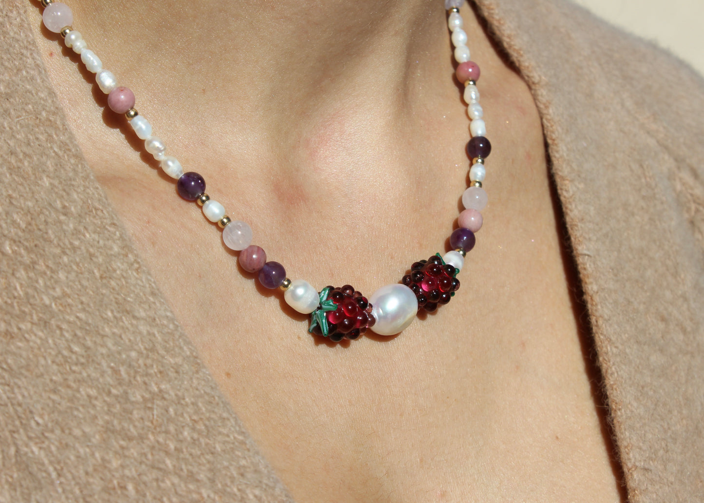 Berries and Cream - Crystal Necklace