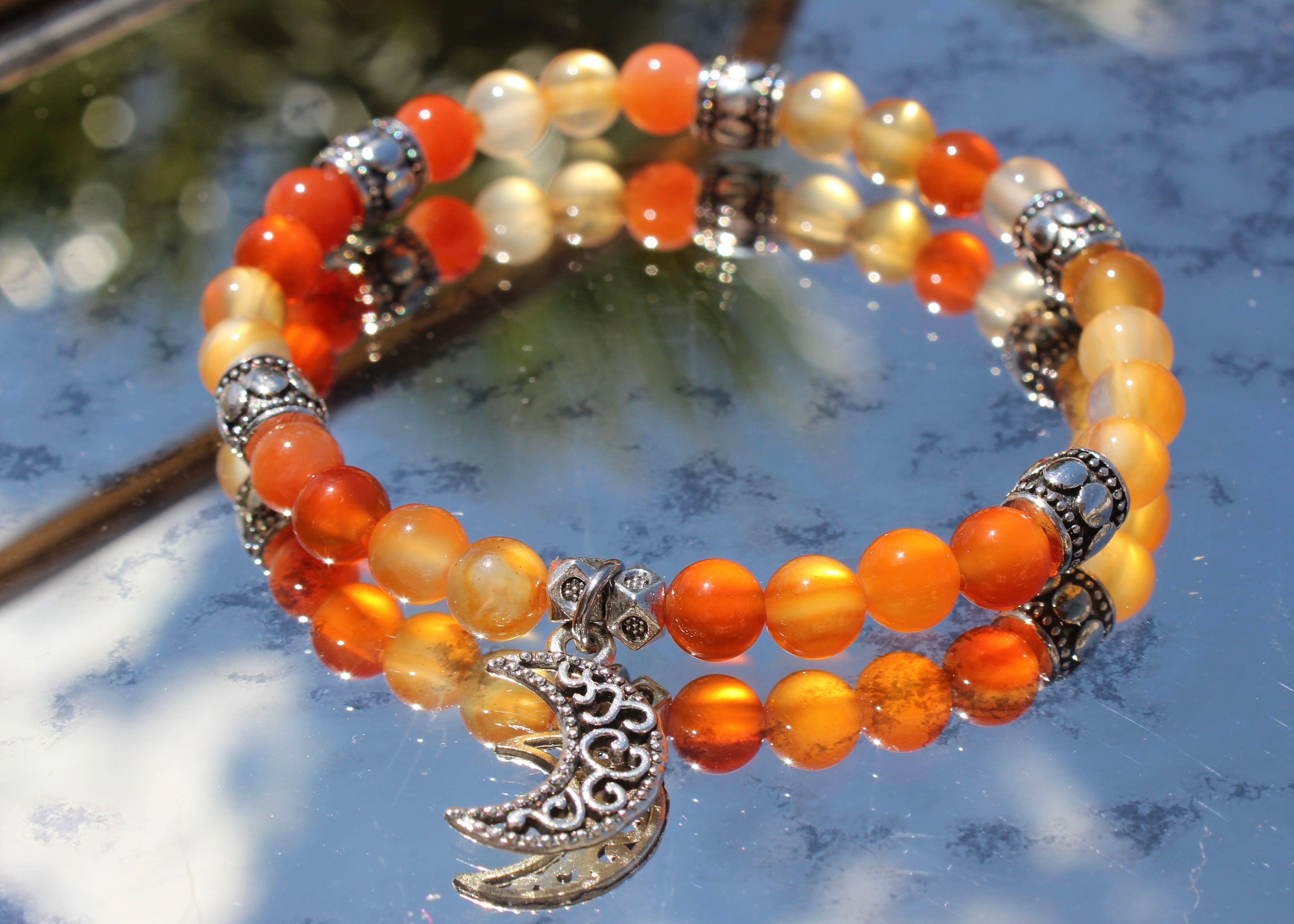 Natural Crystal Charm Bracelets