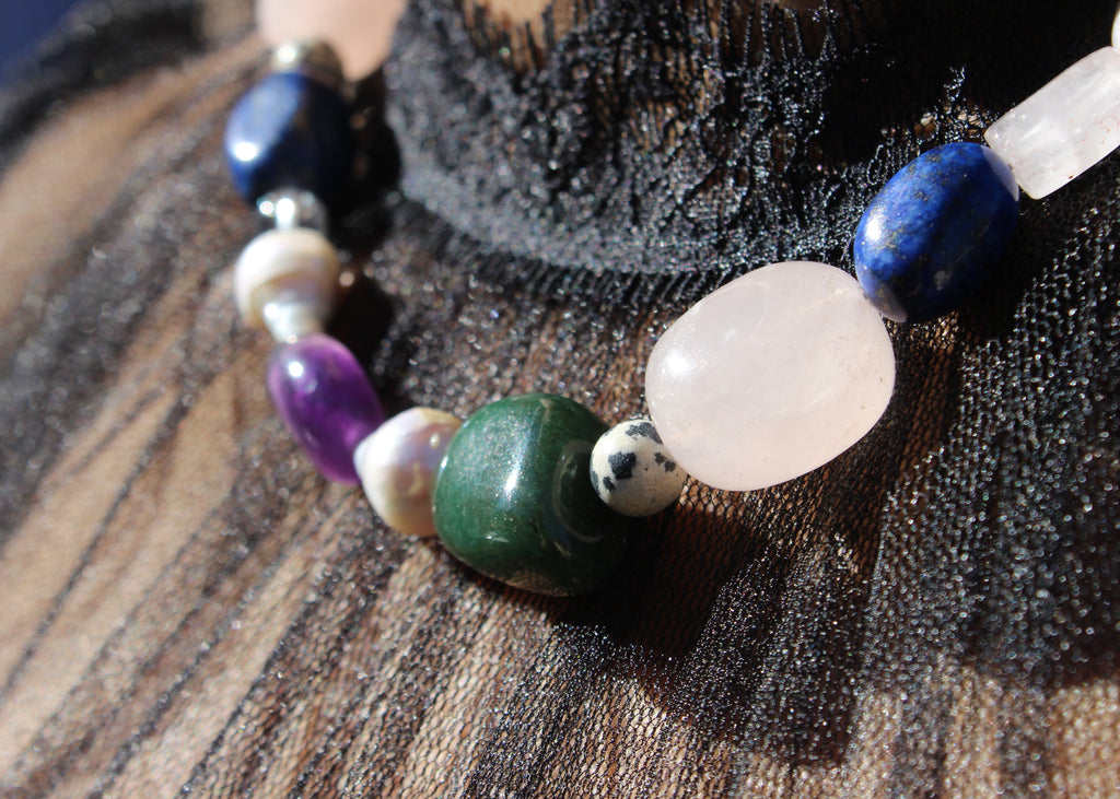 Celestial Harmony Chunky Crystal Necklace