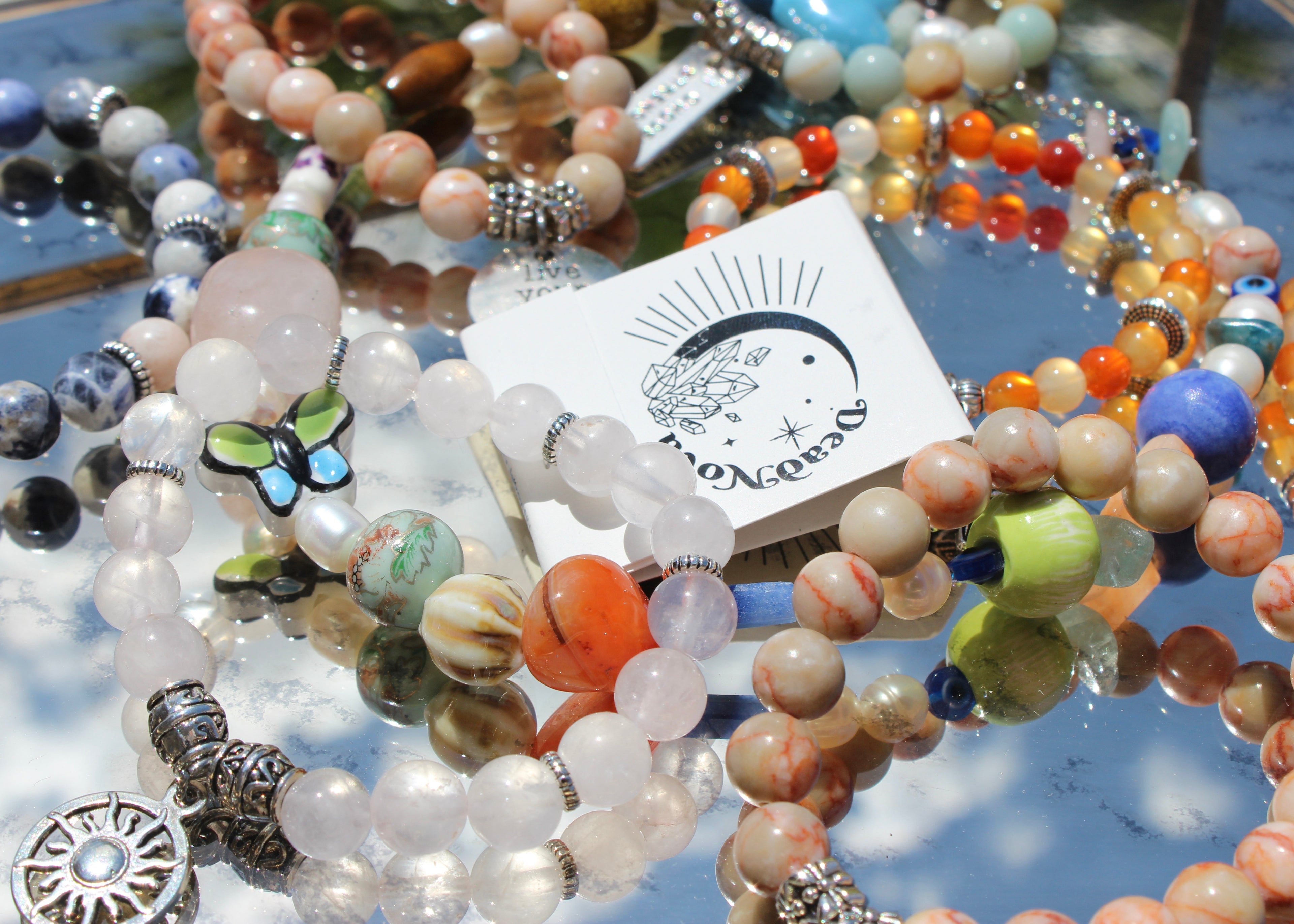 Natural Crystal Charm Bracelets