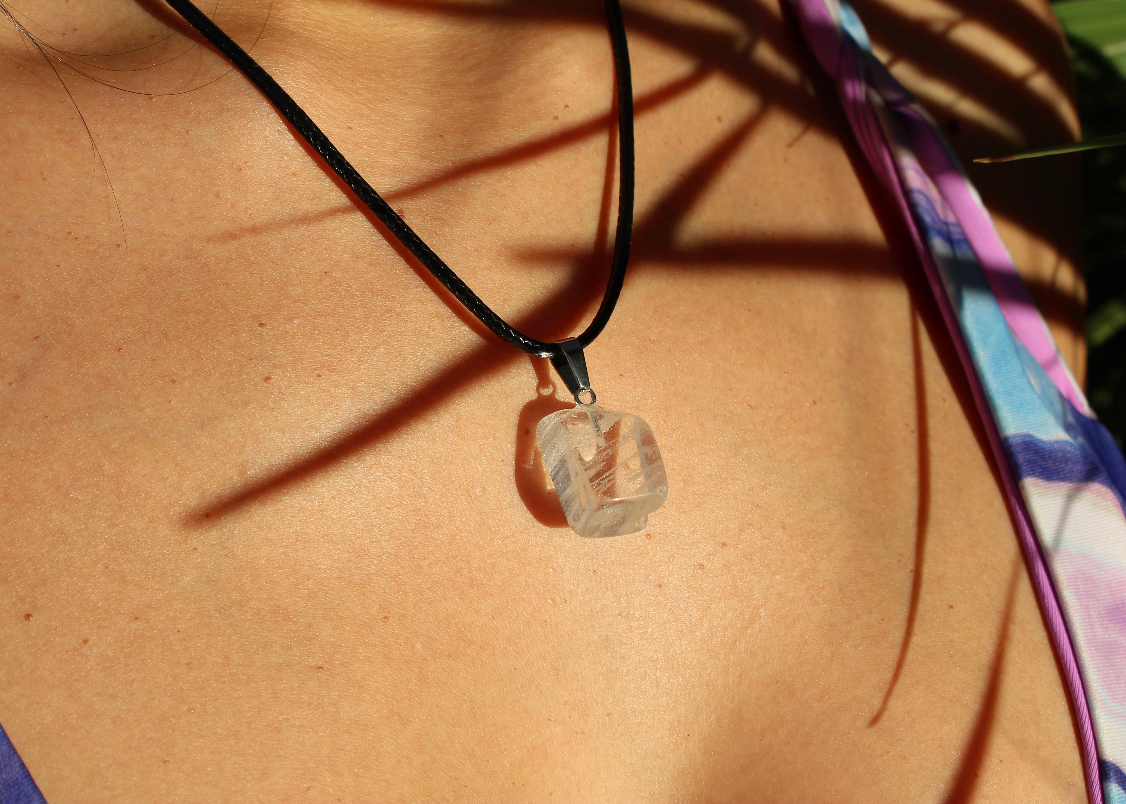 CRYSTAL CHARM NECKLACE - 18 CRYSTAL OPTIONS
