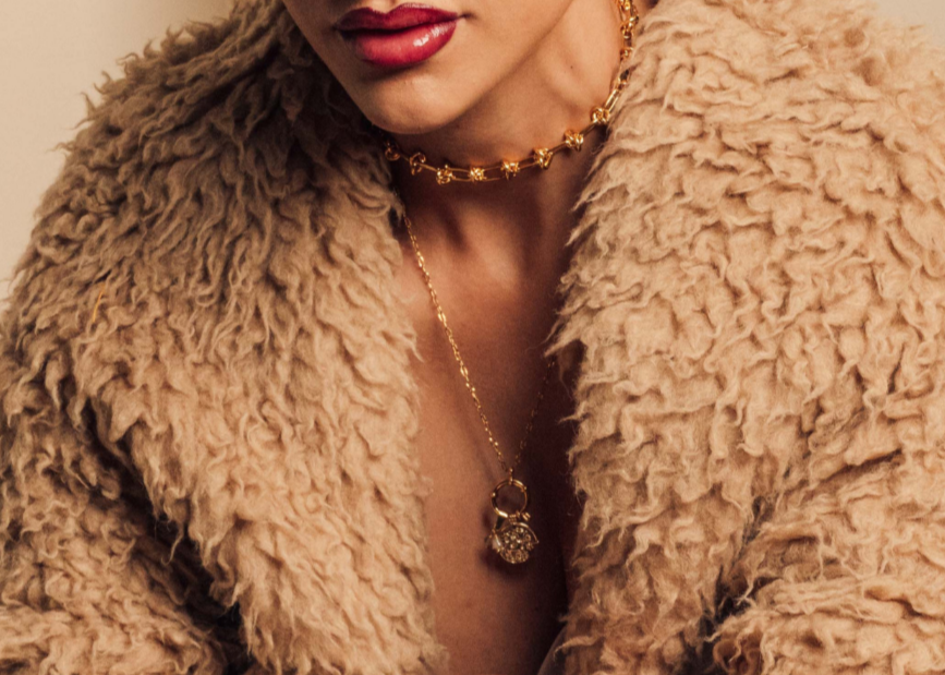 Zodiac coin necklace with pearls and crystals. A celestial talisman for balance, protection, and personal star sign energy.
