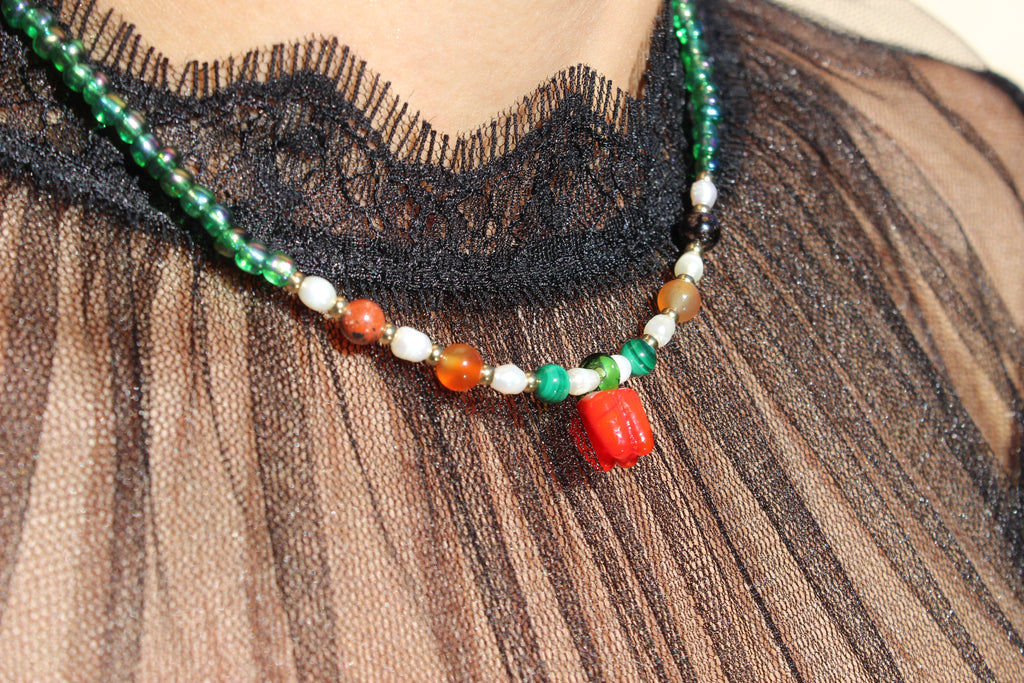 Mercadito - Vegetable Garden - Crystal Necklace