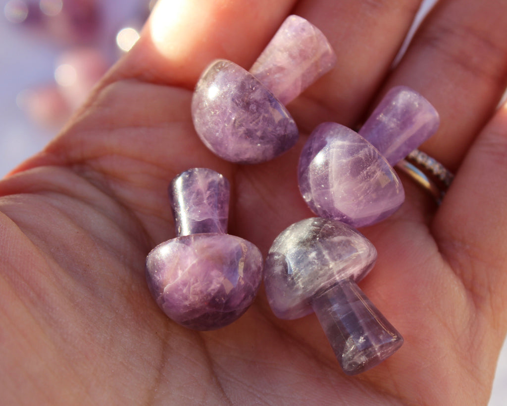 Amethyst Mushrooms, Crystal Mushrooms, Smudge stick, Crystal Shop, Online Crystals Shop DeadNova, TikTok Crystals Shop, benefits of amethyst