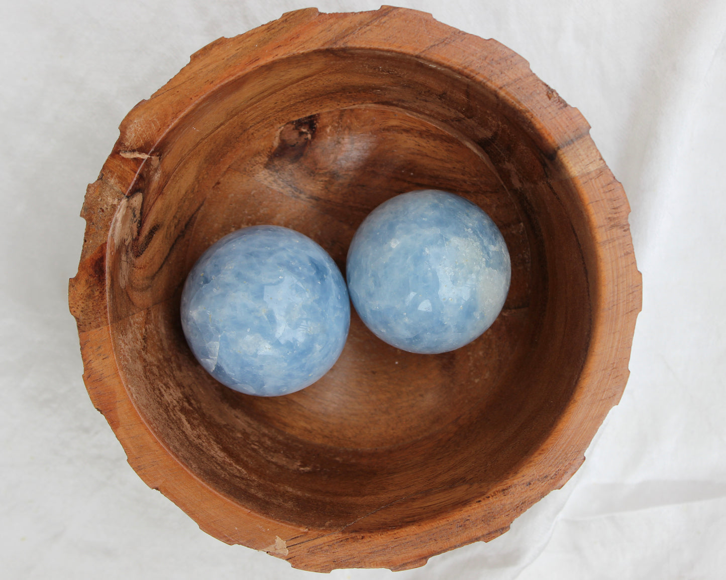 Blue Calcite Spheres - Crystal Spheres