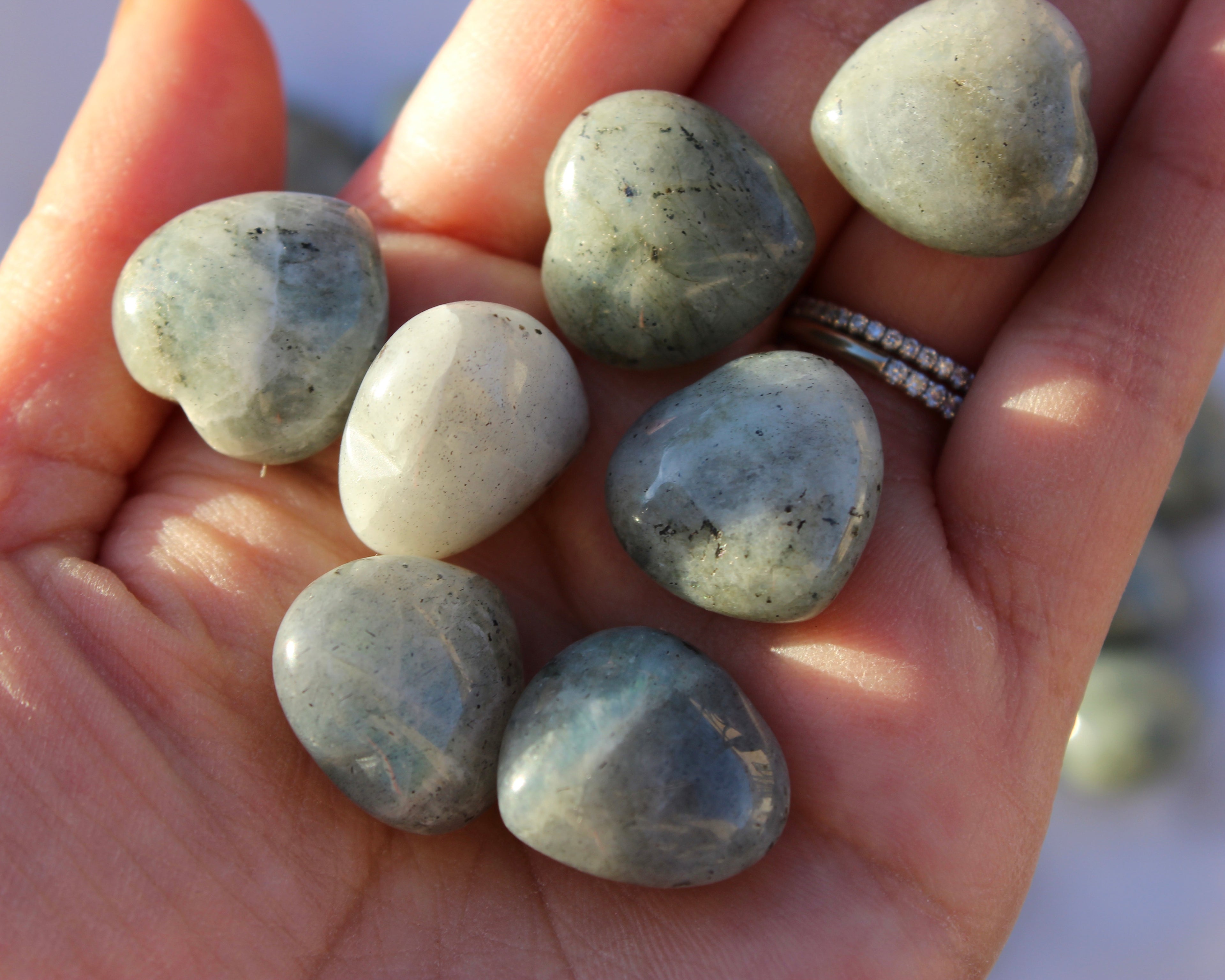 Labradorite Hearts