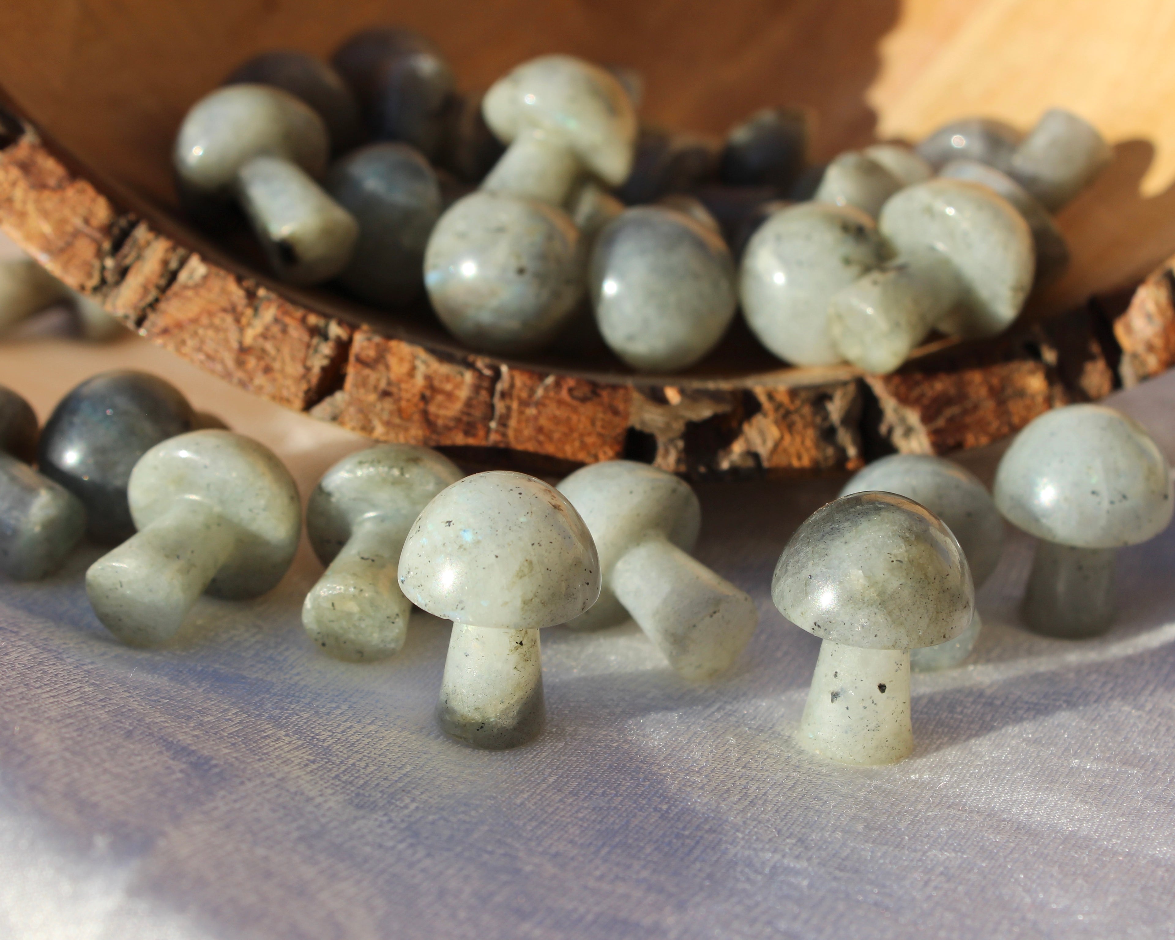 Labradorite Mushrooms, Labradorite, Crystal Mushrooms, Crystal Shop