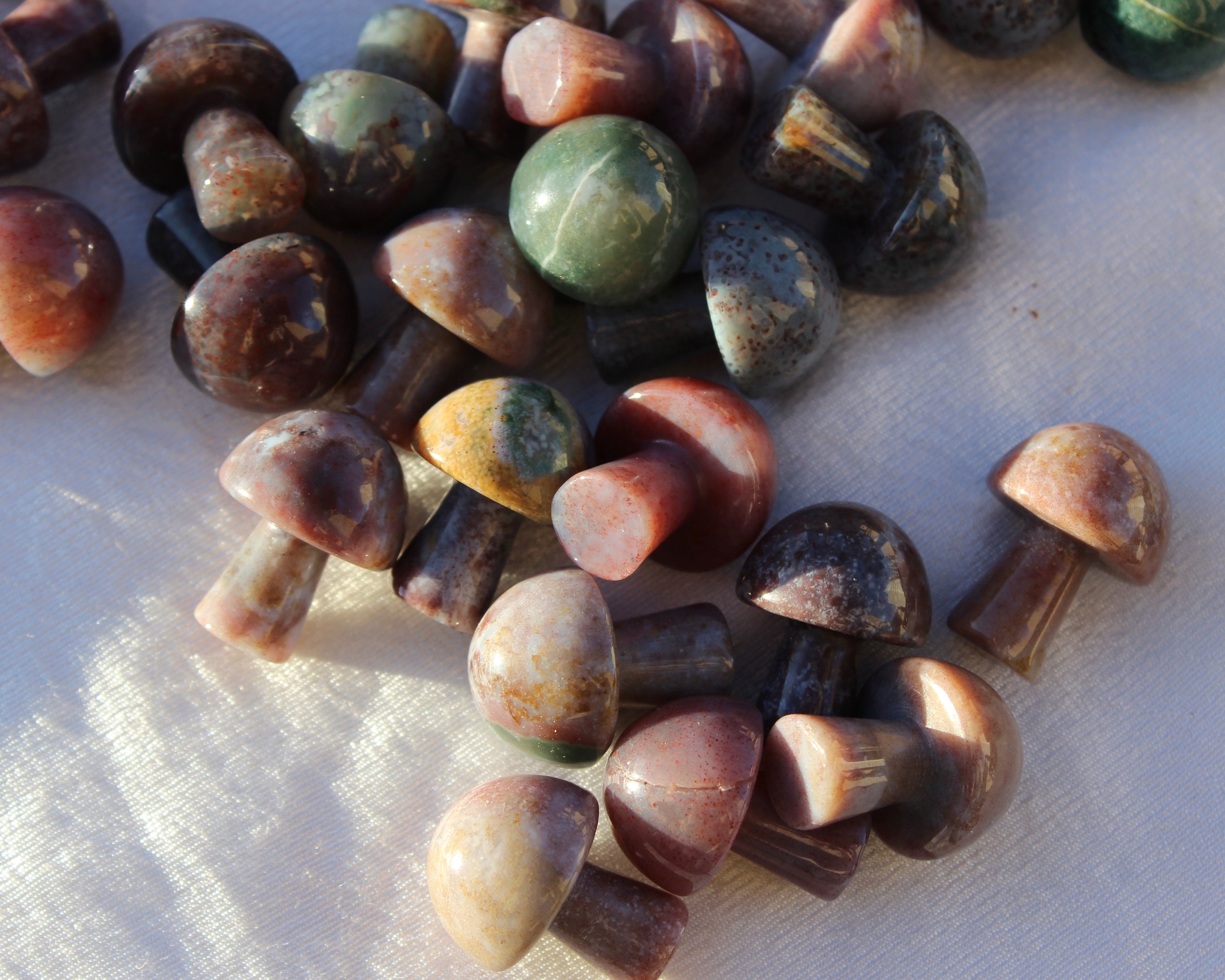 Moss Agate Mushrooms