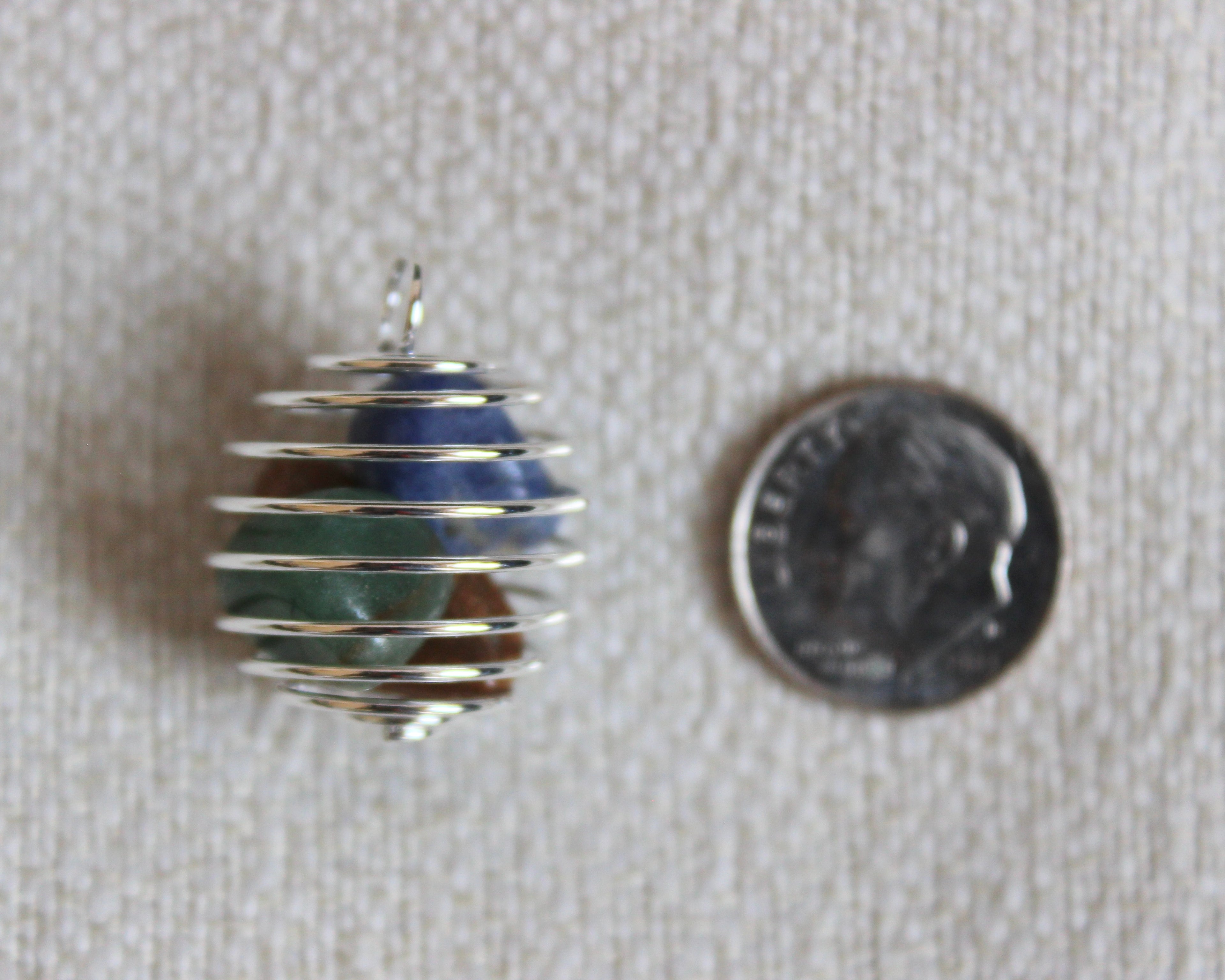 Crystal Cage - Silver Stone Cage with Crystals
