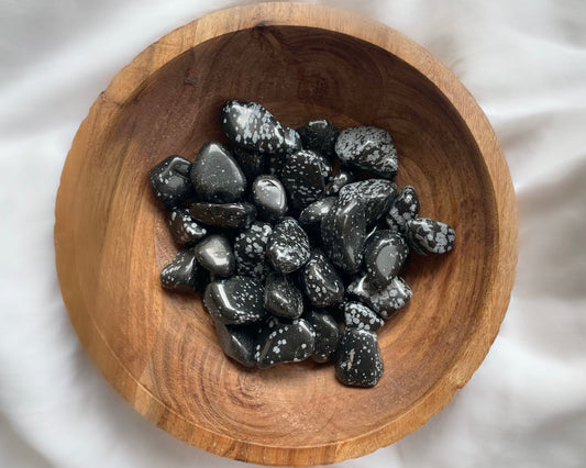 Snowflake Obsidian Tumbled Gemstones 20-35mm