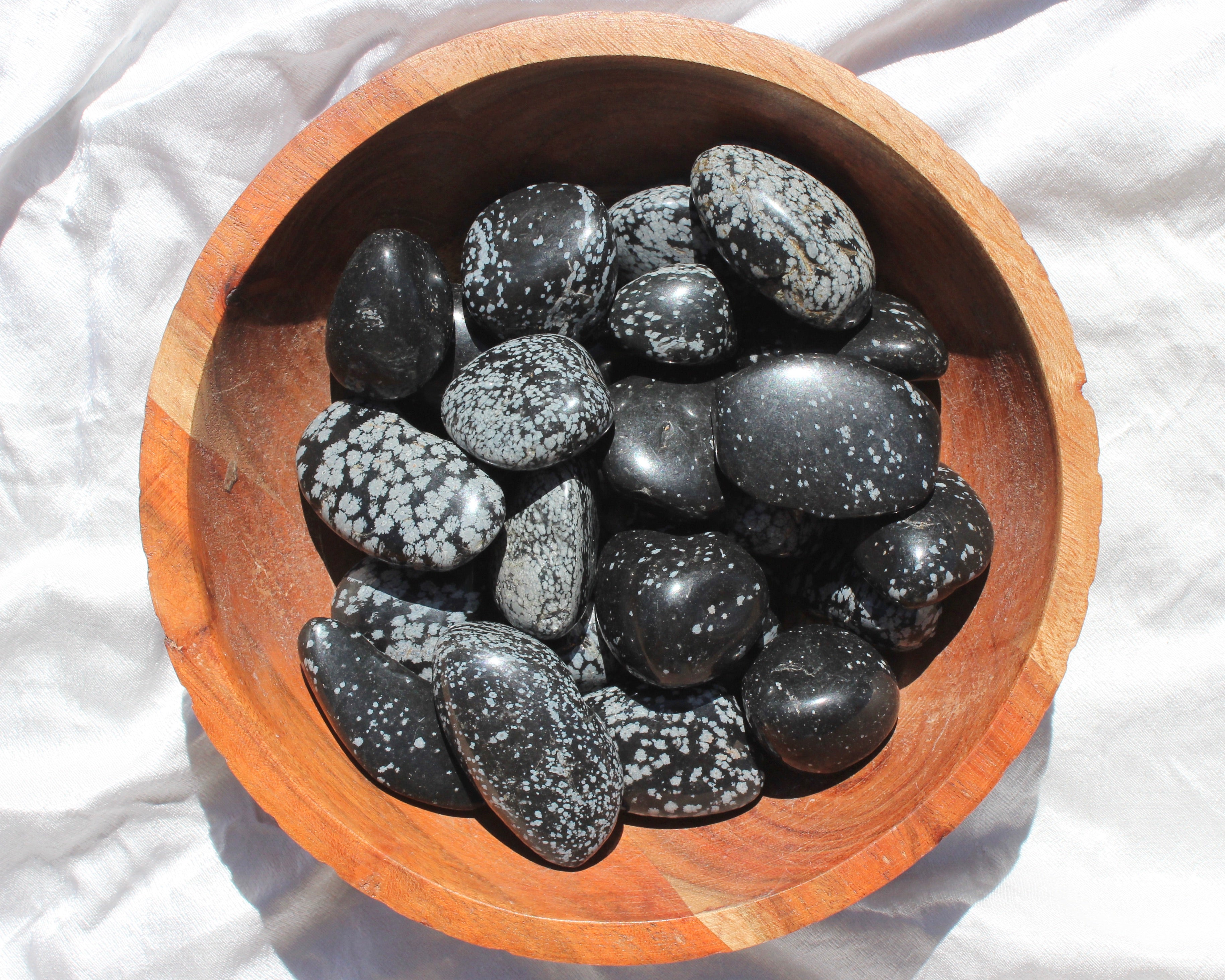 Snowflake obsidian benefits, tumbled snowflake obsidian