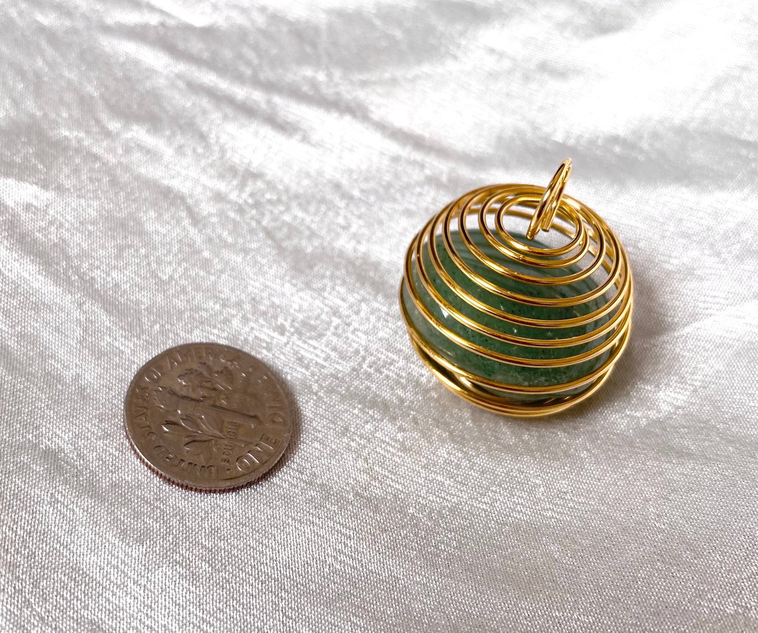 Crystal Cage - Gold Stone Cage with Crystals